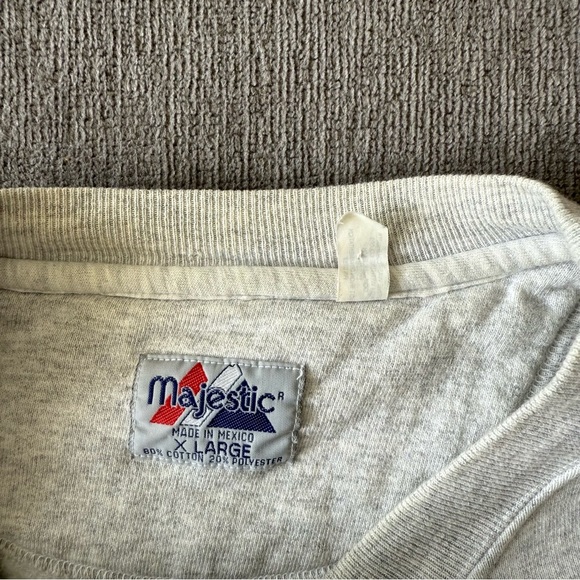 Majestic Mens XL Yankees 1996 World Series Champions Gray Crewneck Sweatshirt - Picture 4 of 7